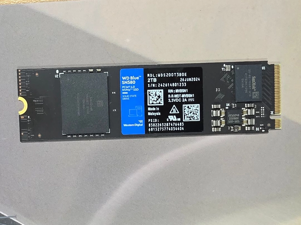WD 블루 sn580 NVMe m.2 신품급 2TB 이미지