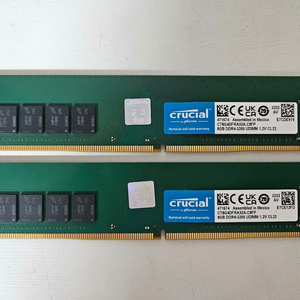 마이크론 Crucial DDR4-3200 CL22 대원씨티에스 (8GB x2) 16GB 이미지
