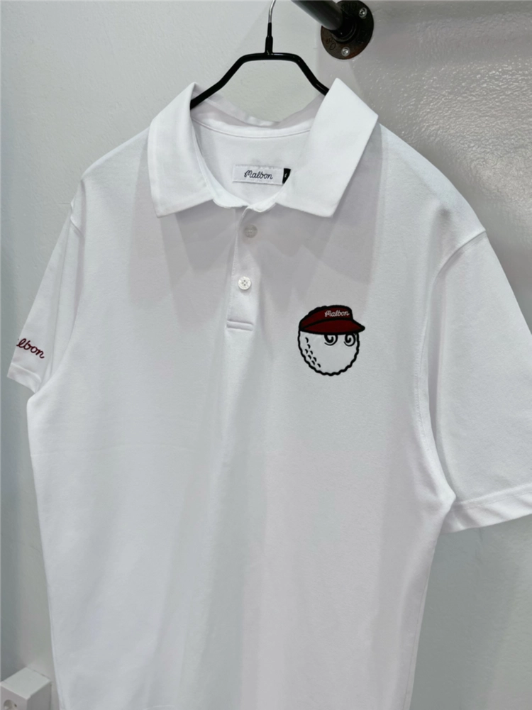 (105/XL) 말본 화이트 버킷 남성 카라넥 반팔 골프티셔츠 이미지
