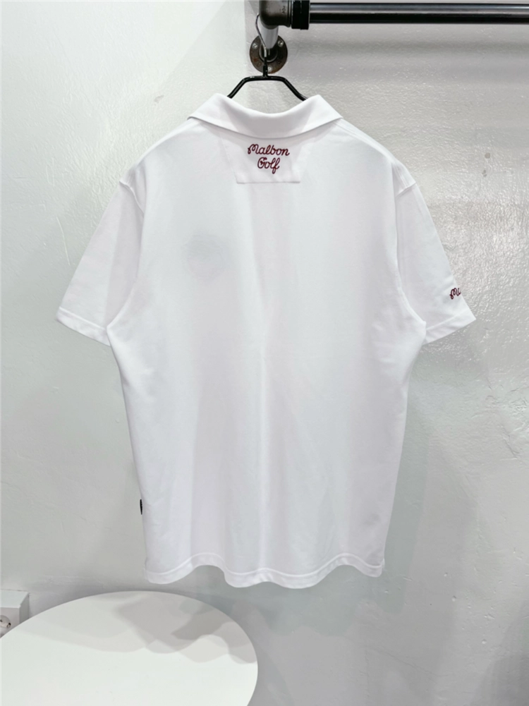 (105/XL) 말본 화이트 버킷 남성 카라넥 반팔 골프티셔츠 이미지