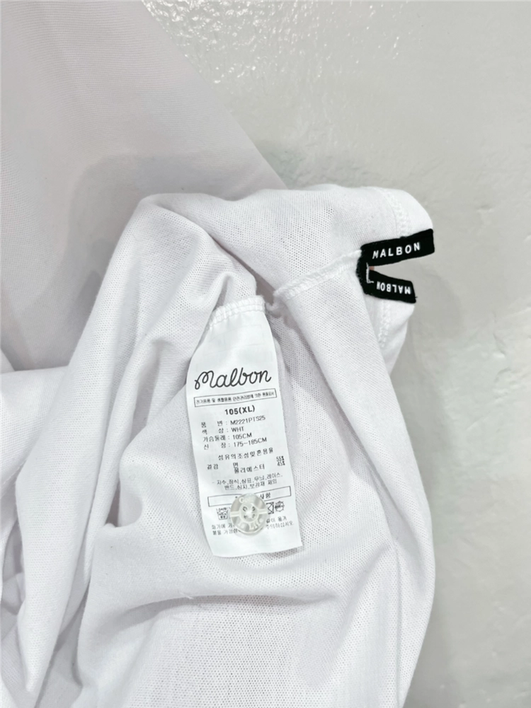 (105/XL) 말본 화이트 버킷 남성 카라넥 반팔 골프티셔츠 이미지
