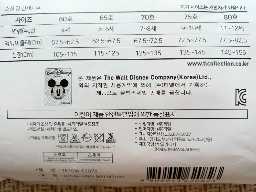 프린세스 여아 삼각팬티 5매 80호(150, 11~12세) 이미지