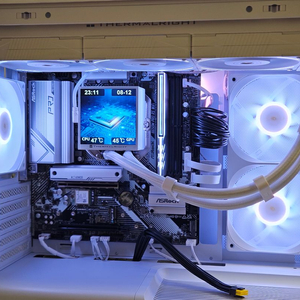 AMD 9600X, 1000W 수랭 화이트 반본체 이미지