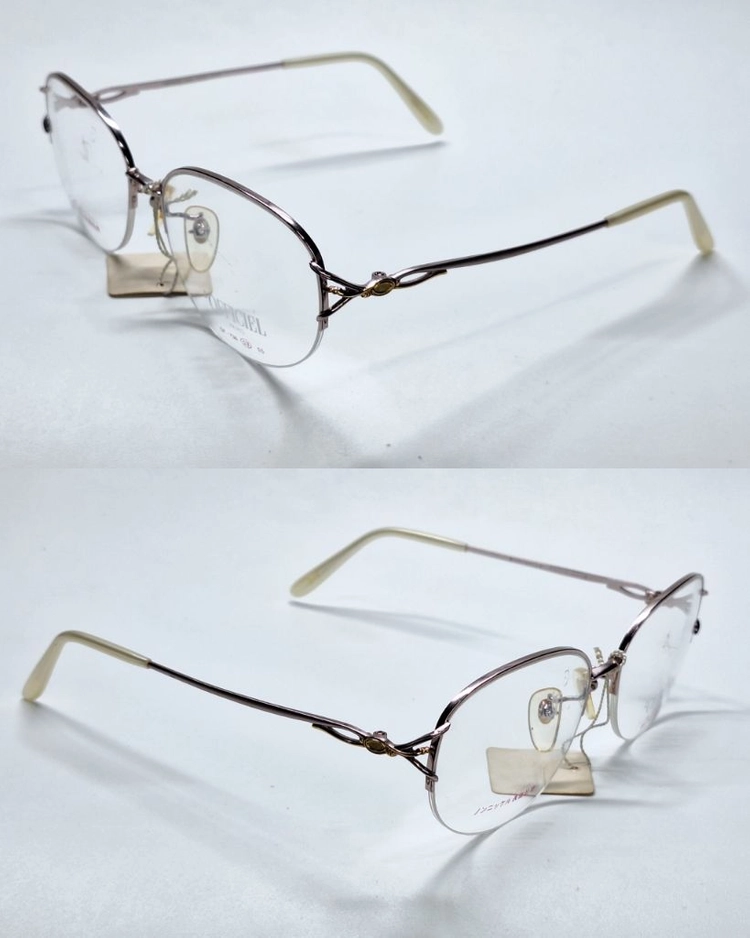 로피시엘 LOFFICIEL OF-736 안경테 53mm 반무테 티타늄 일본 빈티지 데드스톡 레트로 복고 아메카지 이미지