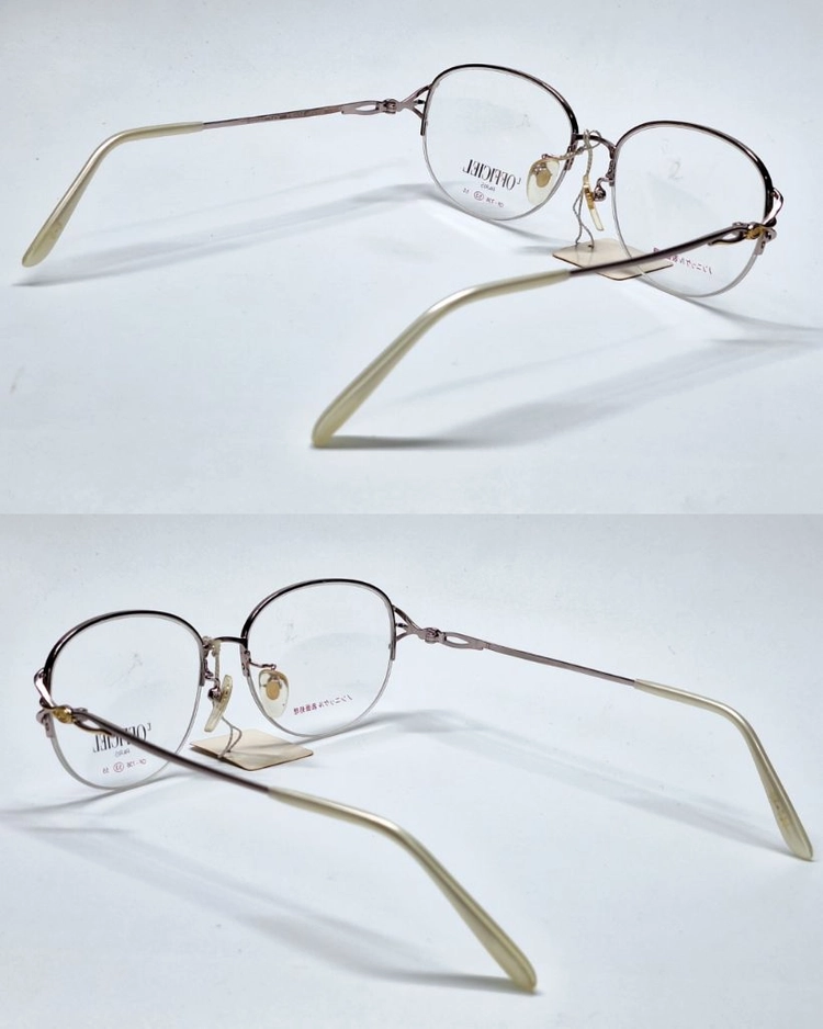 로피시엘 LOFFICIEL OF-736 안경테 53mm 반무테 티타늄 일본 빈티지 데드스톡 레트로 복고 아메카지 이미지