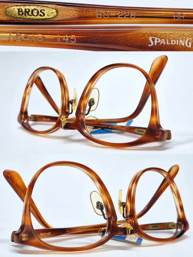 A.G. SPALDING & BROS BS-228 안경테 52mm 뿔테 일본 빈티지 데드스톡 수입 패션 레트로 복고 이미지