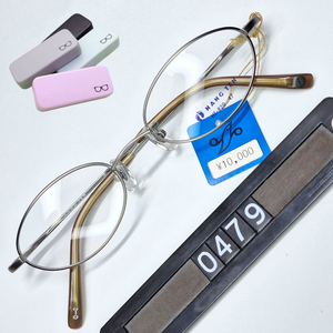 행텐 HANG TEN HT-820 안경테 47mm 오벌형 긱시크 일본 빈티지 데드스톡 아메카지 아이웨어 Y2K 복고 이미지