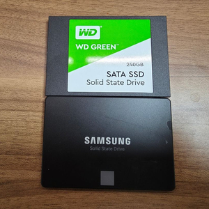 SSD 2개 세트(WD GREEN 240GB, 삼성 850 EVO 250GB) 이미지