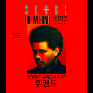 위켄드 콘서트 10월7일 지정석 3층 W6 3열 2연석 이미지