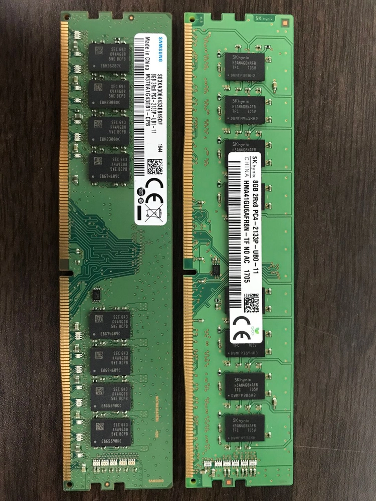 DDR4 8GB PC4 2133P 메모리 2개 세트 이미지