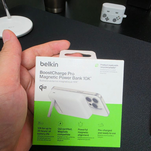 벨킨 보조배터리 qi2 마그네틱 10000mAh 미개봉 팔아요 이미지