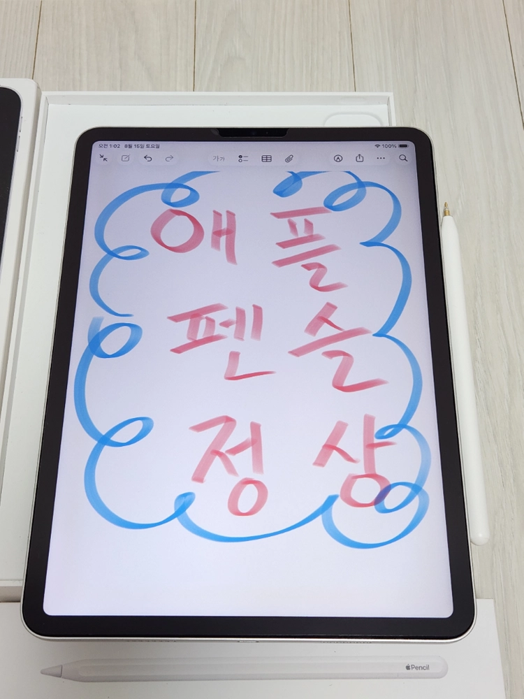 아이패드프로11 4세대 M2 + 애플펜슬2세대 + 애플충전기 S급세트 이미지