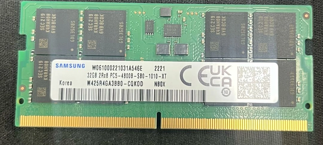 삼성전자 노트북 램DDR5 32GB 4800MHz 2Rx8 PC5-4800B-SBO-1010- - 안심되는 중고거래