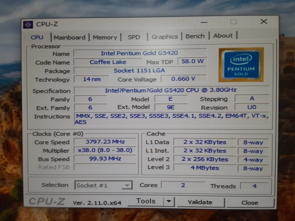인텔 g5420, 기가바이트 h310m 메인보드 팝니다 이미지