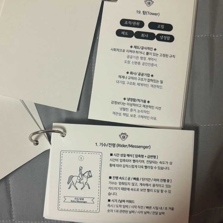 타로카드 서적 /텀블벅 타로 서적 이미지