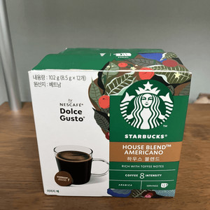 [STARBUCKS] 스타벅스 하우스 블랜드 12캡슐 네스카페 돌체구스토 (11캡슐만 있음) 이미지