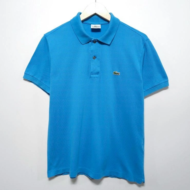 100 LACOSTE 라코스테 반팔 카라티 피케 셔츠 블루 이미지