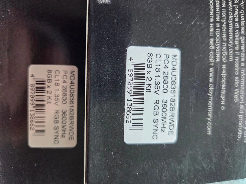 oloy DDR4 메모리 8 x 4 32gb 이미지