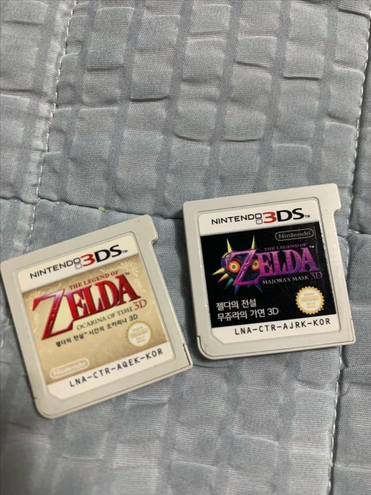 닌텐도 3DS 젤다의 전설 무쥬라의 가면 시간의 오카리나 2개 일괄 이미지