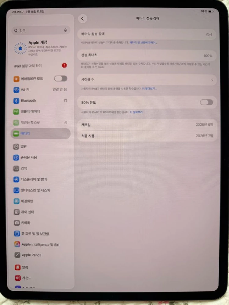 아이패드 프로 13 M5 셀룰러 256GB 이미지