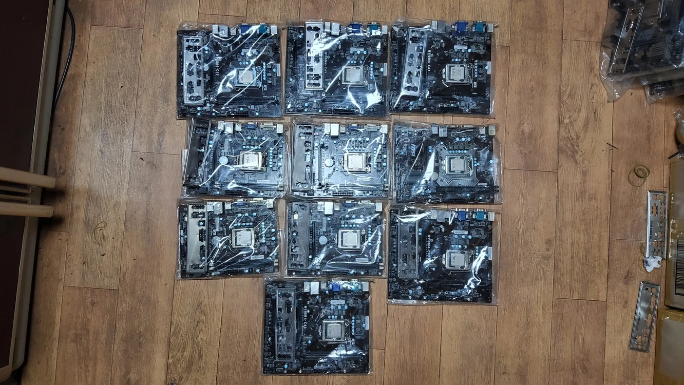컴퓨터 6세대 메인보드 H110+CPU i3 6320 10세트 일괄판매 이미지
