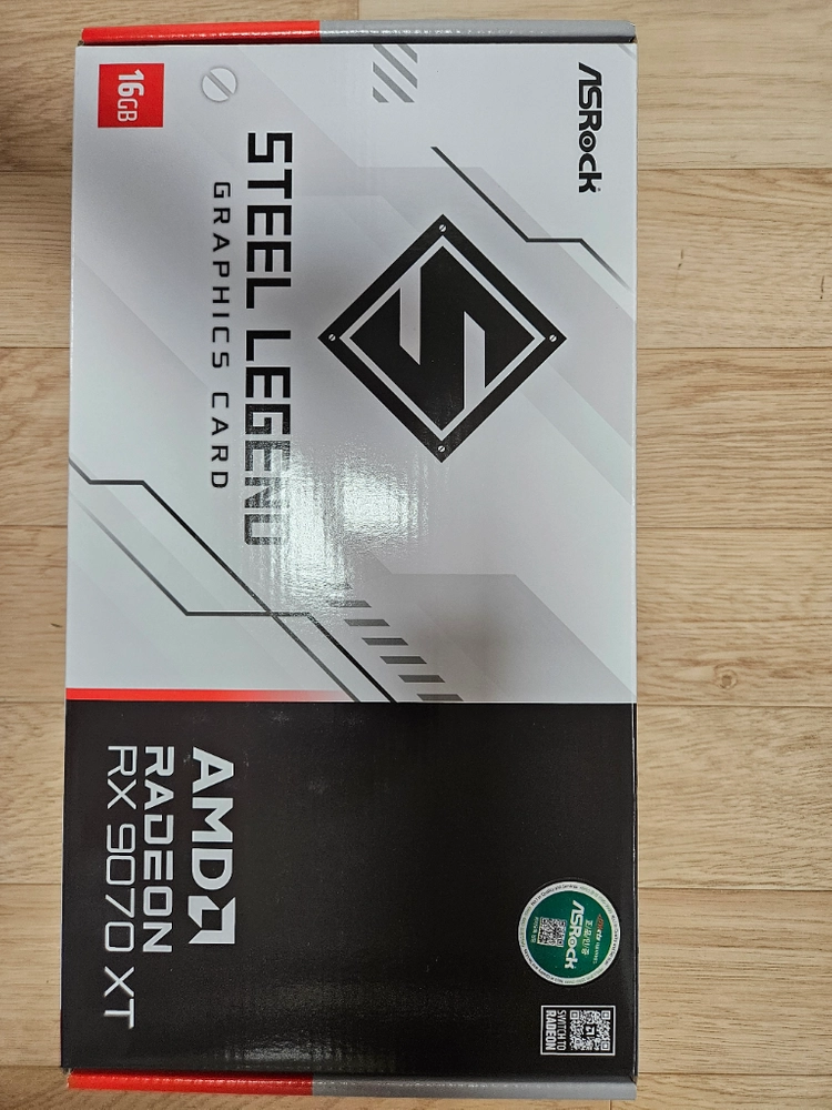 ASROCK RX 9070 XT 스틸레전드 WHITE 16GB 5070 ti 급 - 안심되는 중고거래