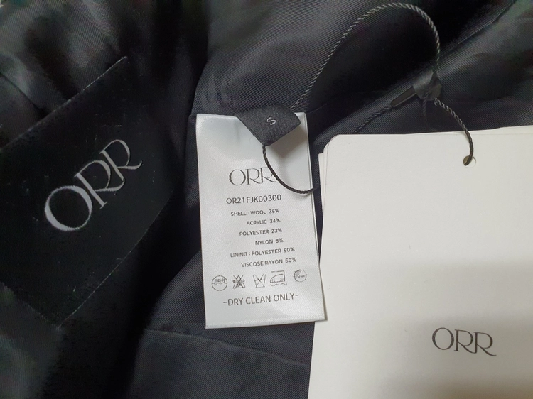 오르 orr 하운드투스 트위드 자켓 s 사이즈 새상품 이미지