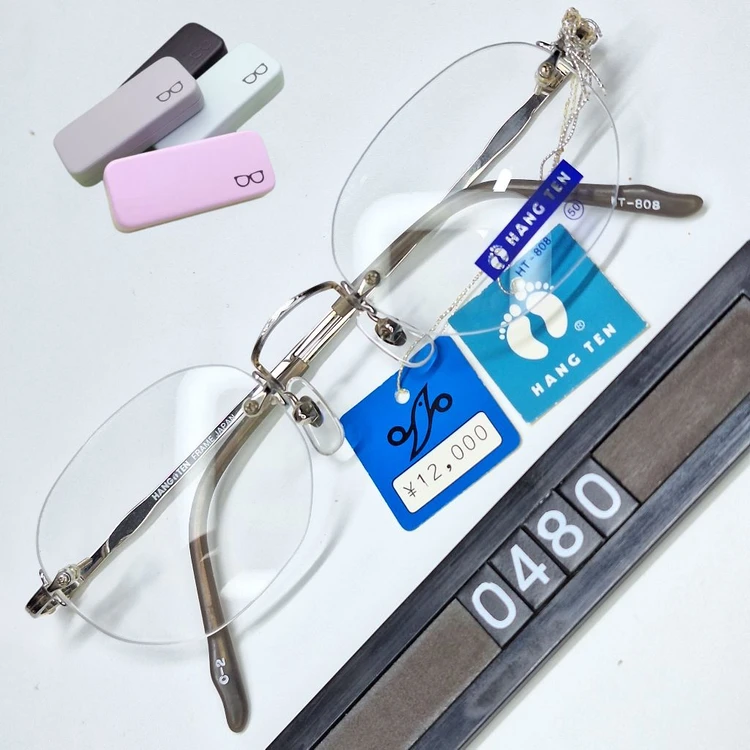 행텐 Hang Ten HT-808 안경테 50mm 무테 일본 빈티지 데드스톡 Y2K 아메카지 스포티룩 아이웨어 수입 이미지