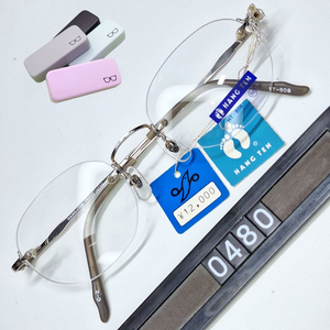 행텐 Hang Ten HT-808 안경테 50mm 무테 일본 빈티지 데드스톡 Y2K 아메카지 스포티룩 아이웨어 수입 이미지