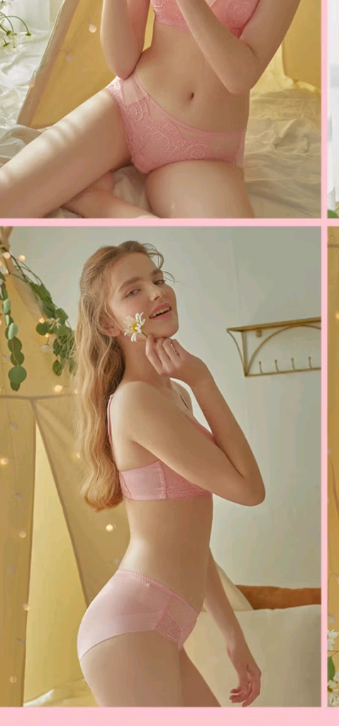 에블린 러블리 핑크 레이스 노라인 팬티 90S~95M 이미지