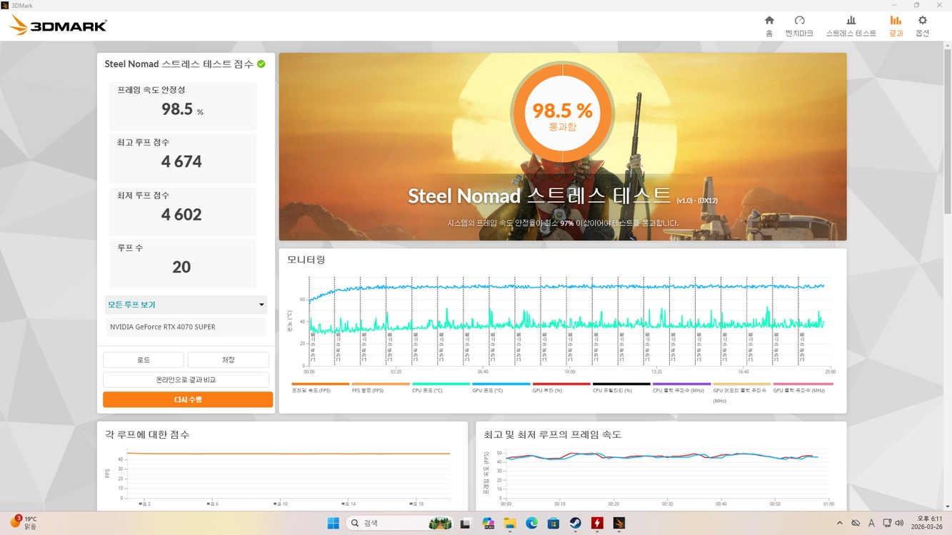 인텔 i7 14700F RTX4070SUPER 램32G SSD 1TB 컴퓨터 이미지