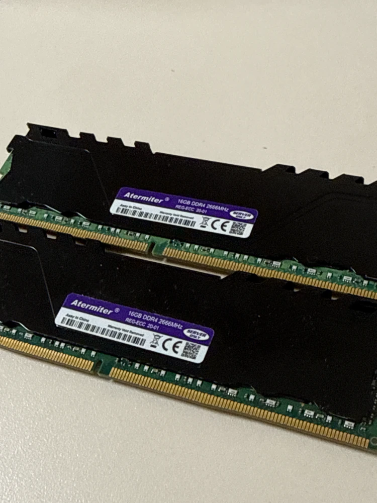 16gb ddr4 2666 reg ecc 메모리 두장 팝니다. 이미지