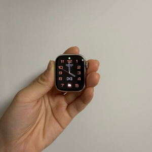 애케플)애플워치9 에르메스 실버 스테인리스 45mm 상태 매우 좋아요 가격낮춤 이미지
