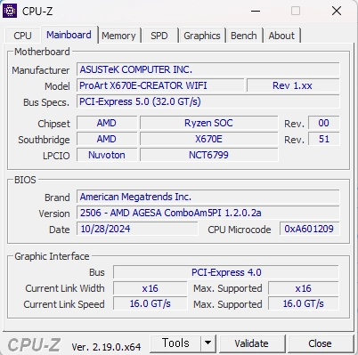 메인보드 ASUS ProArt X670E-CREATOR WIFI 이미지