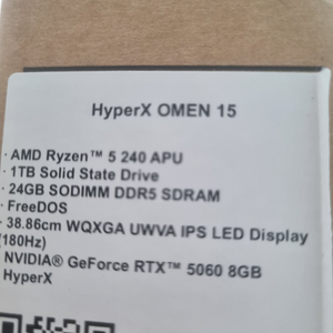 2달 사용한 하이퍼X오멘 게이밍 노트북 램24 1TB RTX5060 이미지