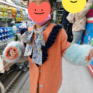 와들러 알파카 조끼 ,Ballerine en Papier 아동 뽀글이 코트 이미지