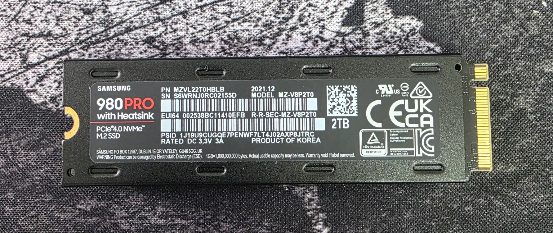 삼성 980 PRO with Heatsink NVMe SSD 2TB 이미지