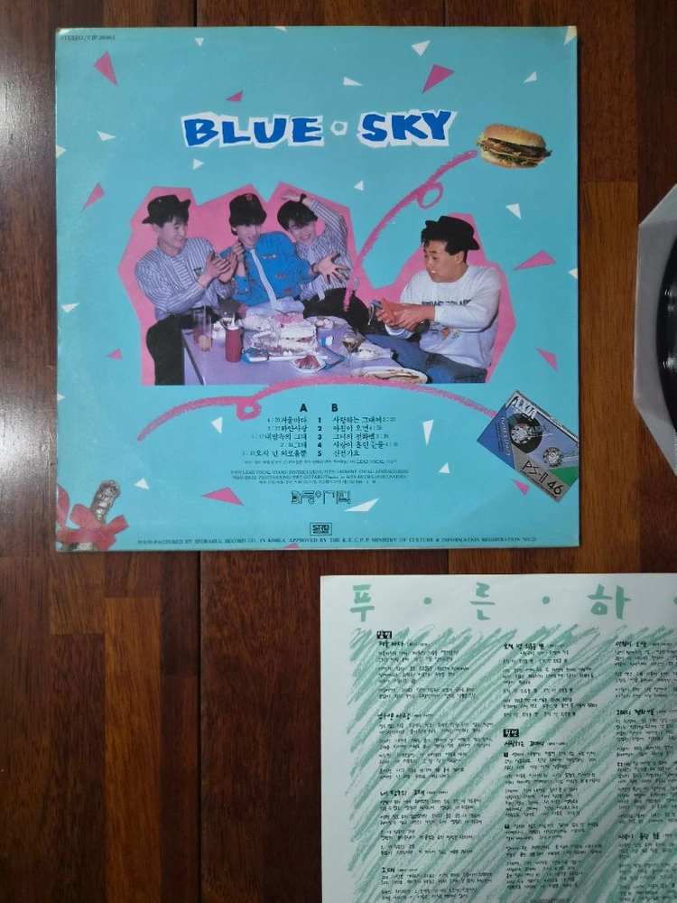 푸른하늘 겨울바다.하얀사랑 LP 이미지