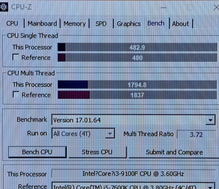 [급처] 인텔 i3-9100F CPU (서멀구리스 증정 / 작동 확인 완) 이미지