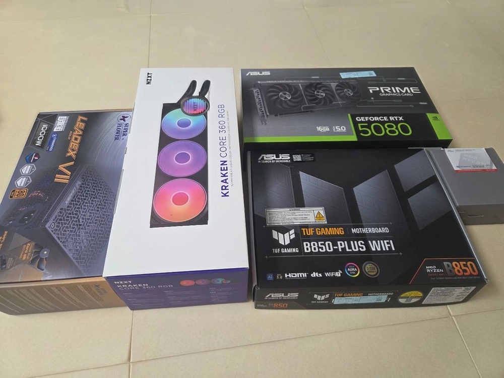 9800x3d, b850 wifi, rtx 5080 본체 이미지