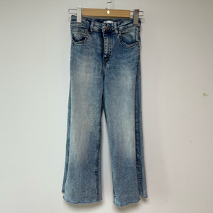 [정품] H&M 빈티지 워싱 부츠컷 컷팅 데님 (국내 25-26) 이미지