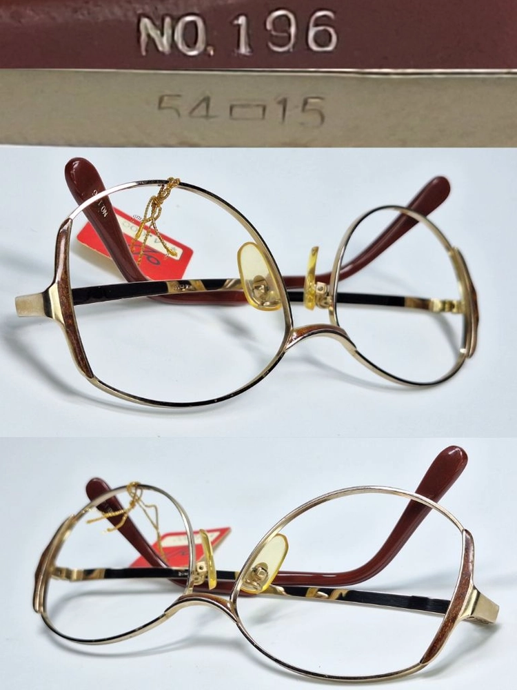 NO.196 안경테 54mm 여성용 일본 빈티지 데드스톡 레트로 복고 아메카지 패션 아이웨어 수입 앤틱 Y2K 이미지