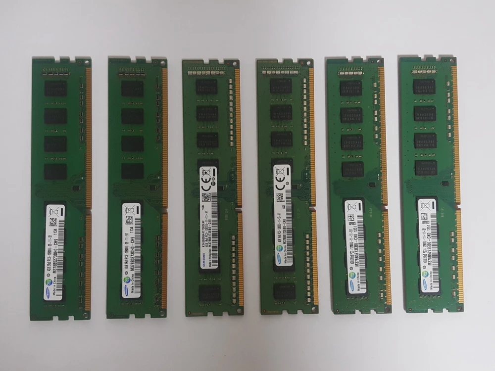 삼성 램 DDR3 4GB 6개 PC3-10600U 2개 PC3-12800U 4개 이미지