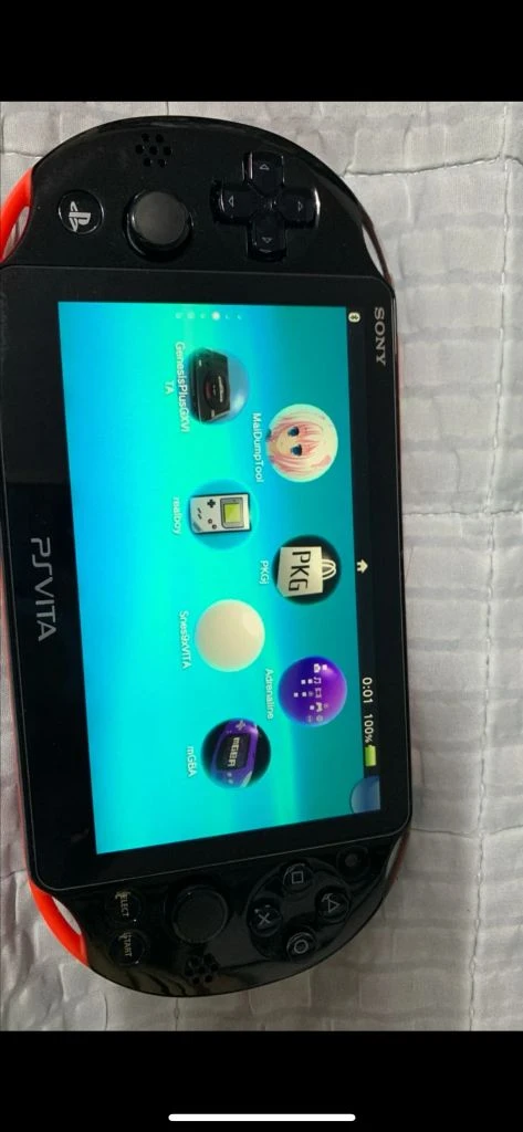 A급상태 소니 PS Vita PS비타 2세대 256GB 블랙/네온 오렌지 컬러 모델 팝니다. 이미지