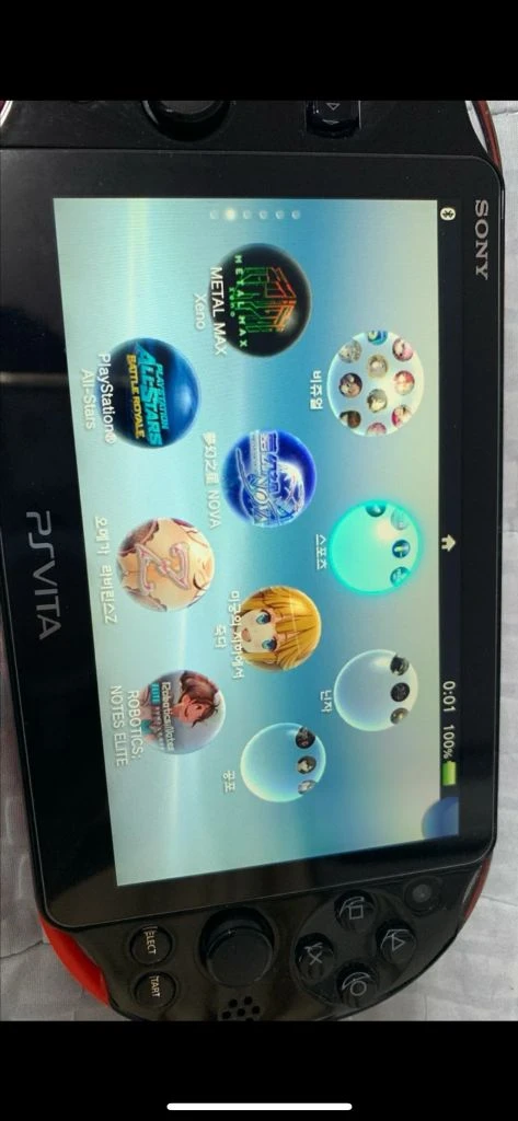 A급상태 소니 PS Vita PS비타 2세대 256GB 블랙/네온 오렌지 컬러 모델 팝니다. 이미지