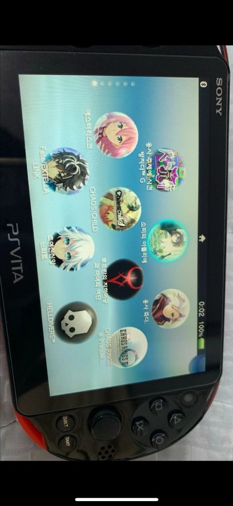 A급상태 소니 PS Vita PS비타 2세대 256GB 블랙/네온 오렌지 컬러 모델 팝니다. 이미지