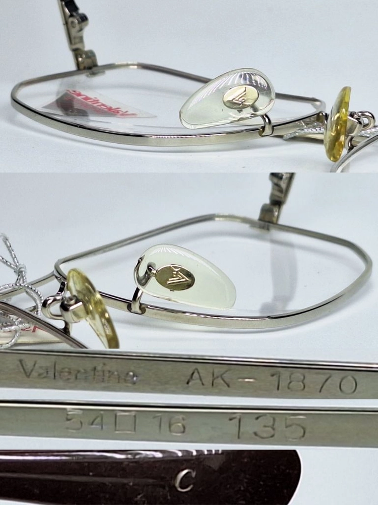 VALENTINE SPORTS AK-1870 안경테 54mm 투브릿지 더블브릿지 일본 빈티지 데드스톡 레트로 패션 이미지