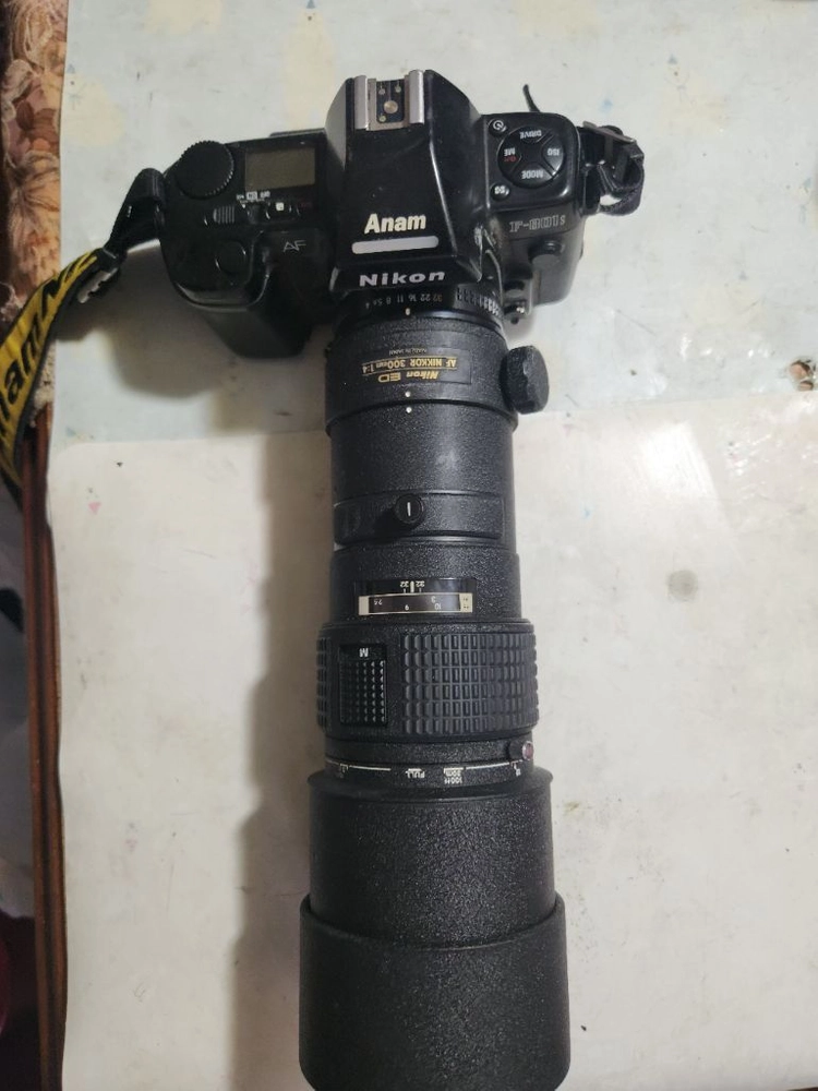수리및부품용 DP용 아남 니콘 F801s 300mm 망원렌즈 장착 필름 카메라 판매합니다 이미지