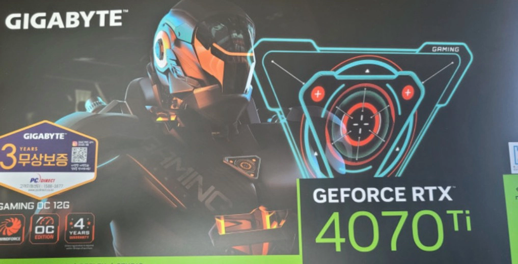 RTX 4070 Ti 게이밍 그래픽카드 이미지