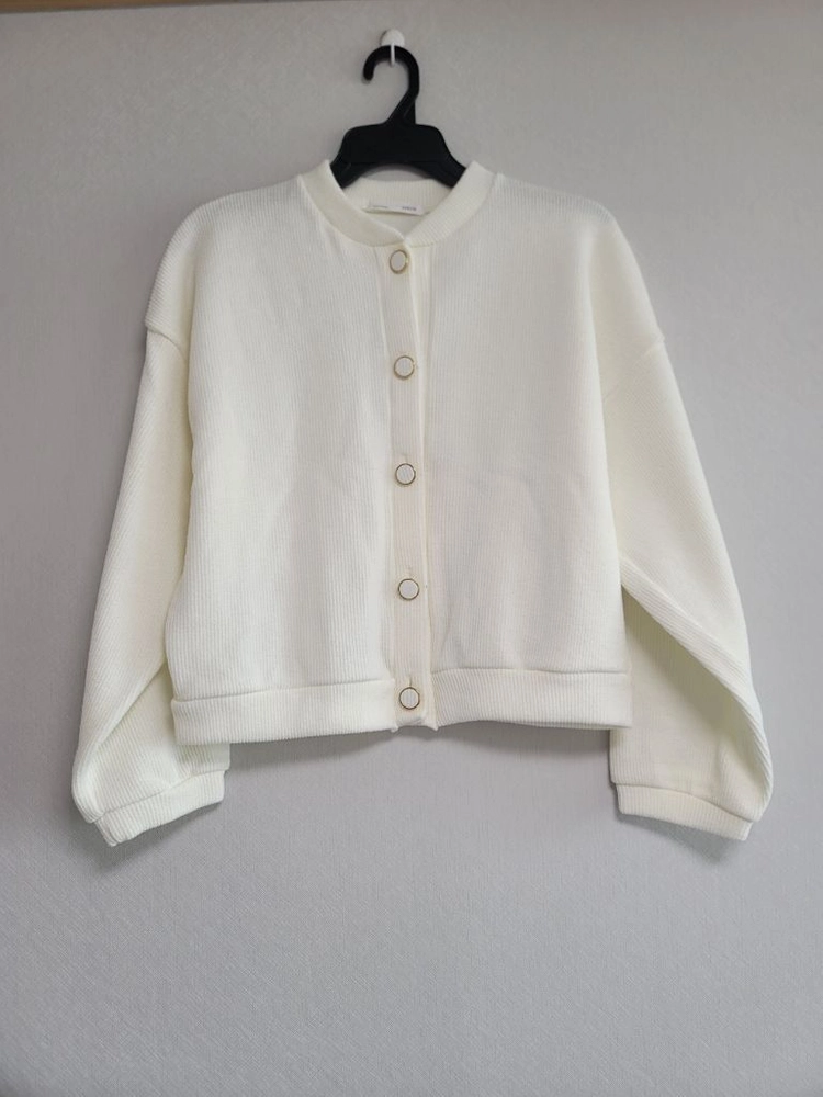 아이보리 진주 단추 가디건 (XS/S/M, 44/55/66, 80/85/90 사이즈) 이미지